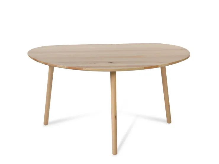 Homestyle4u Beistelltisch Natur Couchtisch Holztisch Nierentisch Kiefer