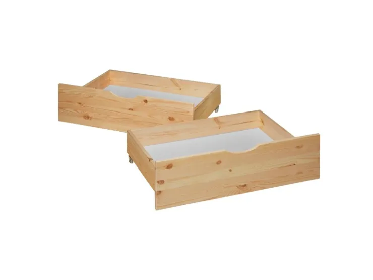 Homestyle4u Bettkasten 2er Set in Braun 82x22 53 cm 2195* Betten