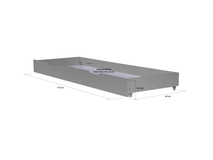 Homestyle4u Bettkasten in 173x16x63 cm 2040