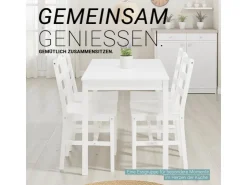 Homestyle4u Essgruppe aus Kiefernholz mit 4 Stühlen in 3061