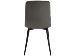 Homestyle4u Esszimmerstuhl 4er Set in Anthrazit Samt 2328