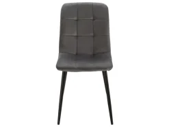 Homestyle4u Esszimmerstuhl 6er Set in Anthrazit Samt 2329