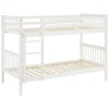 Homestyle4u Etagenbett für Kinder mit Matratzen Hochbett Weiß 90x200 cm 3052* Betten