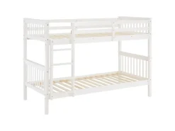 Homestyle4u Etagenbett für Kinder mit Matratzen Hochbett Weiß 90x200 cm 3052* Betten