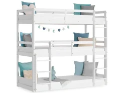 Homestyle4u Etagenbett 90x200 cm in Weiß 1978