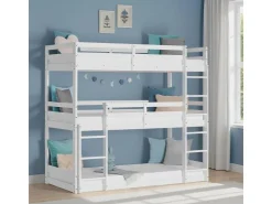 Homestyle4u Etagenbett 90x200 cm in Weiß 1978