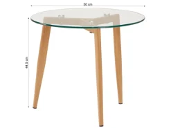 Homestyle4u Glastische Beistelltisch Couchtisch Glas Rund 2 er Set 1822* Tische