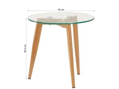 Homestyle4u Glastische Beistelltisch Couchtisch Glas Rund 2 er Set 1822* Tische