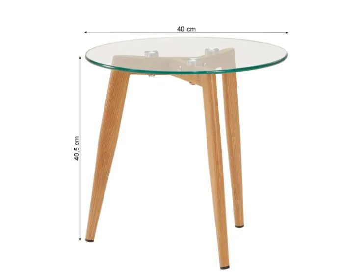 Homestyle4u Glastische Beistelltisch Couchtisch Glas Rund 2 er Set 1822* Tische