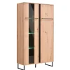 Homestyle4u Highboard Vitrine Schrank mit Fächer Kommode Wohnzimmerschrank* Vitrinen