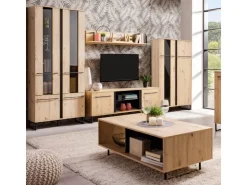 Homestyle4u Highboard Vitrine Schrank mit Fächer Kommode Wohnzimmerschrank* Vitrinen