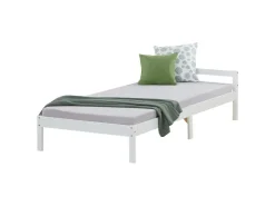 Homestyle4u Holzbett 90 x 200 cm Weiß 1412