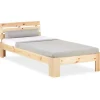 Homestyle4u Holzbett 90 x 200 cm mit Lattenrost in Braun 2191* Betten