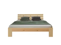 Homestyle4u Holzbett 180 x 200 cm mit Lattenrost in Braun 1839* Betten