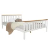 Homestyle4u Holzbett 140 x 200 cm Weiß 1843