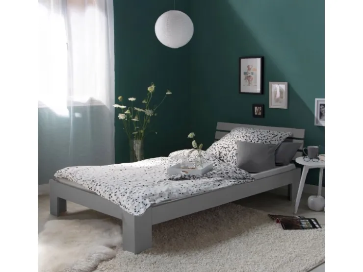 Homestyle4u Holzbett 90x200 mit Lattenrost in 2035