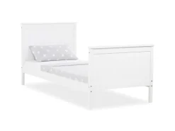 Homestyle4u Jugendbett Holzbett 90 x 200 cm Einzelbett Bettgestell Weiß 1419* Betten