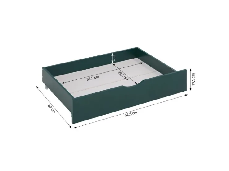 Homestyle4u Kinderbett 90x200 Holzbett mit Rausfallschutz 2912* Betten