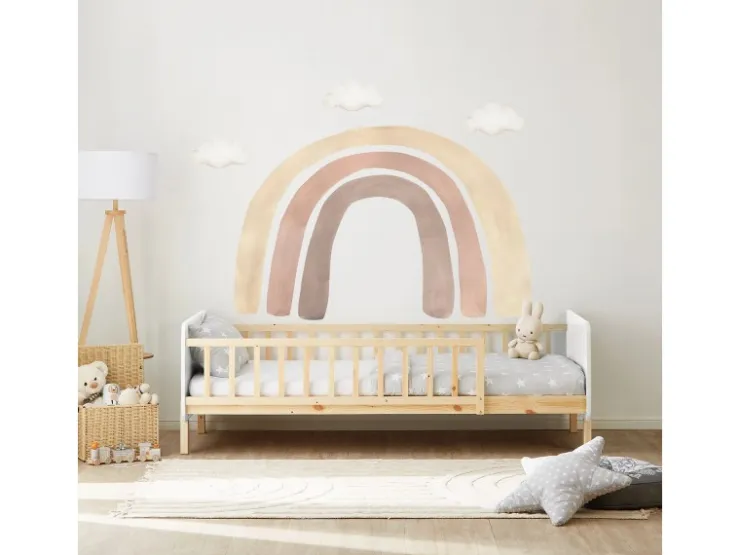 Homestyle4u Kinderbett 90x200 mit Raufallschutz Lattenrost 2604* Bettwäsche