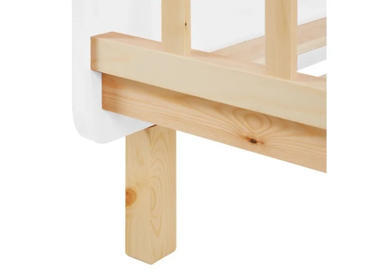 Homestyle4u Kinderbett 90x200 mit Raufallschutz Lattenrost 2604* Bettwäsche