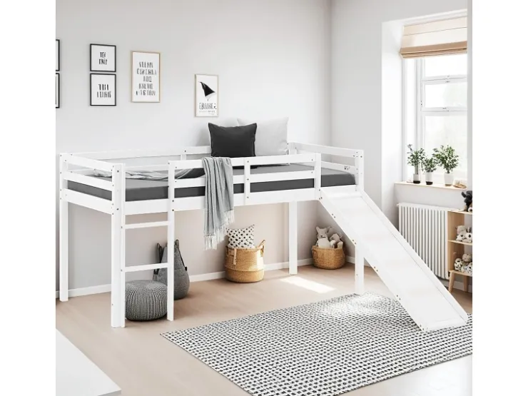 Homestyle4u Kinderbett 90x200 mit Rutsche in 1434