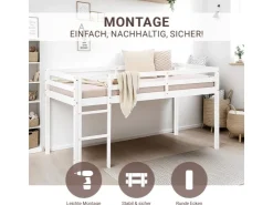 Homestyle4u Kinderbett 90x200 mit Lattenrost in 2252