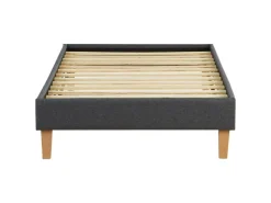 Homestyle4u Polsterbett mit Lattenrost 90x200 cm in Grau 1984* Bettwäsche