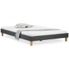 Homestyle4u Polsterbett mit Lattenrost 160x200 cm in Grau 1982