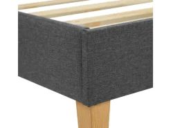 Homestyle4u Polsterbett mit Lattenrost 160x200 cm in Grau 1982