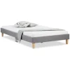 Homestyle4u Polsterbett mit Lattenrost 120x200 cm in Grau 1983* Betten