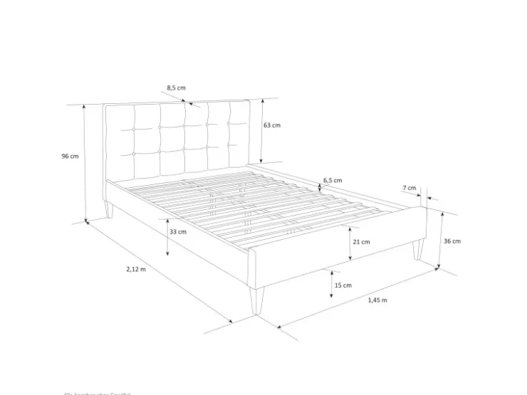 Homestyle4u Polsterbett 160x200 cm Bett Doppelbett mit Lattenrost Grau 1733* Betten