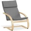 Homestyle4u Relaxsessel in Grau 2405* Sessel