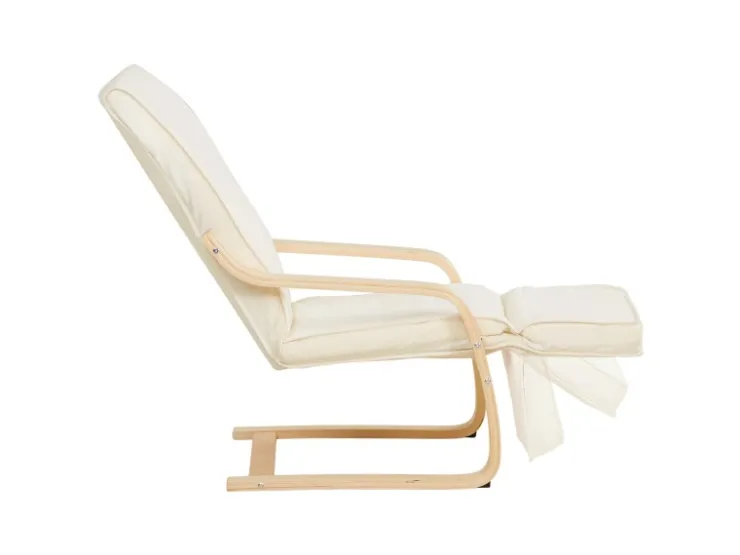 Homestyle4u Relaxsessel mit Fußstütze in Beige 2406