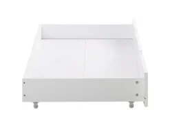 Homestyle4u Schublade Bettkasten mit Rollen in Weiß 2595* Betten