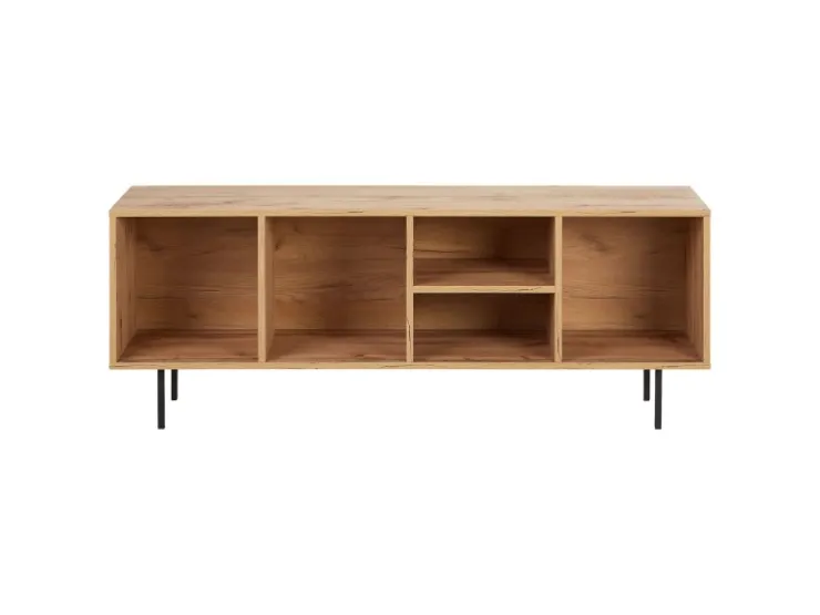 Homestyle4u TV Board Holz TV-Schrank Lowboard Unterschrank Sideboard 140cm