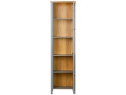 Homestyle4u Vitrine Highboard Kommode Wohnzimmerschrank Holz Grau* Vitrinen|Kommode