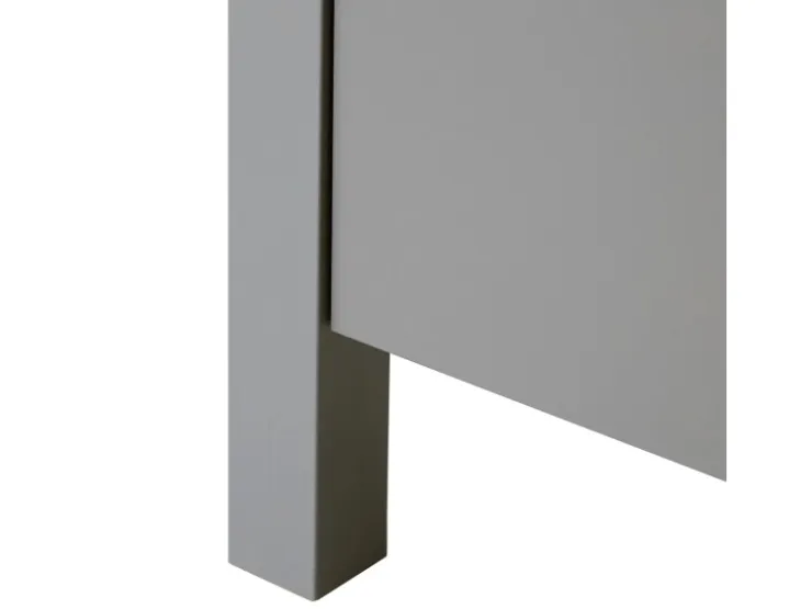 Homestyle4u Vitrine Highboard Kommode Wohnzimmerschrank Holz Grau* Vitrinen|Kommode