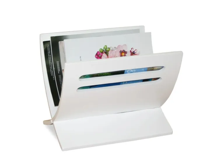Homestyle4u Zeitungsständer Magazinhalter Holz Weiß