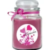 HS Candle Duftkerze & Bonbon Glas Danke Lavendel Lila