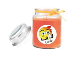 HS Candle Duftkerze & Bonbon Glas Danke Honigmelone Orange* Windlichter