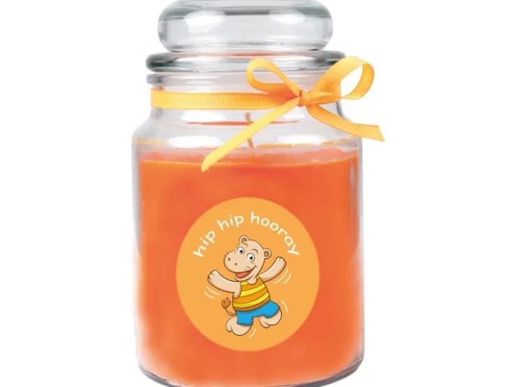 HS Candle Duftkerze & Bonbon Glas Comic Orange Honigmelone* Windlichter