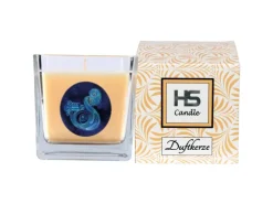 HS Candle Duftkerze & Glas Sternzeichen Vanille 50 Stunden Wassermann* Windlichter