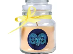 HS Candle Duftkerze & Glas Sternzeichen Vanille 30 Stunden Widder* Windlichter