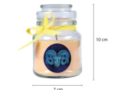 HS Candle Duftkerze & Glas Sternzeichen Vanille 30 Stunden Widder* Windlichter
