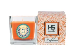 HS Candle Duftkerze & Glas Sternzeichen Honigmelone 50 Stunden Waage* Windlichter