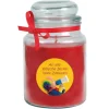 HS Candle Duftkerze & Glas Karneval Rot Bonbon 110h* Windlichter