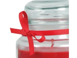HS Candle Duftkerze & Glas Karneval Rot Bonbon 110h* Windlichter