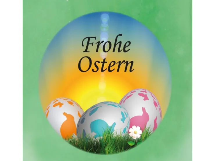 HS Candle Duftkerze & Glas Frohe Ostern Bonbon Ø9 cm Coconut Limes Ostereier* Ostern