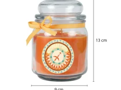 HS Candle Duftkerze & Glas Sternzeichen Honigmelone 70 Stunden Schütze