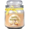 HS Candle Duftkerze & Glas Neujahr Creme Bonbon 70h* Windlichter